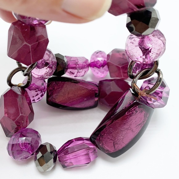 Chunky Beaded Necklace & Bracelet Set - Picture 5 of 6